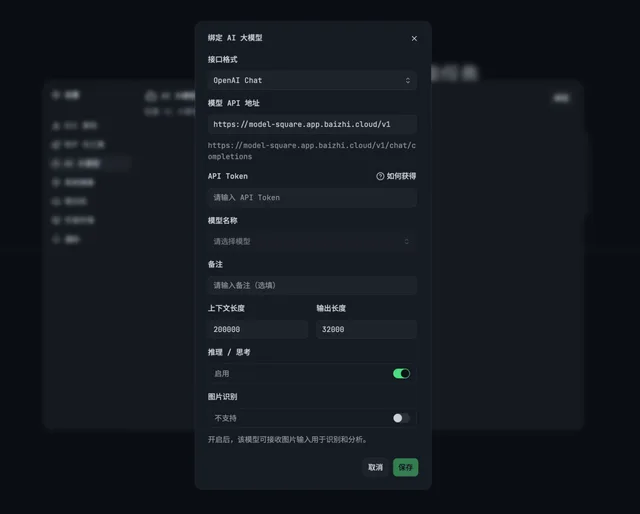 自定义模型配置